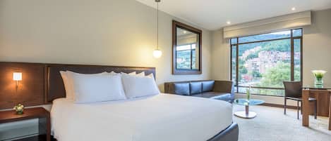 Premium bedding, minibar, in-room safe, desk