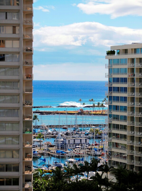 Vista a la playa o el mar