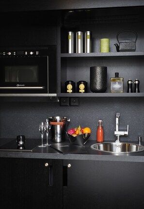 Suite estudio, 1 cama matrimonial | Cocineta privada | Tetera eléctrica 