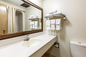 Bañera con ducha, artículos de tocador gratuitos, secador de pelo