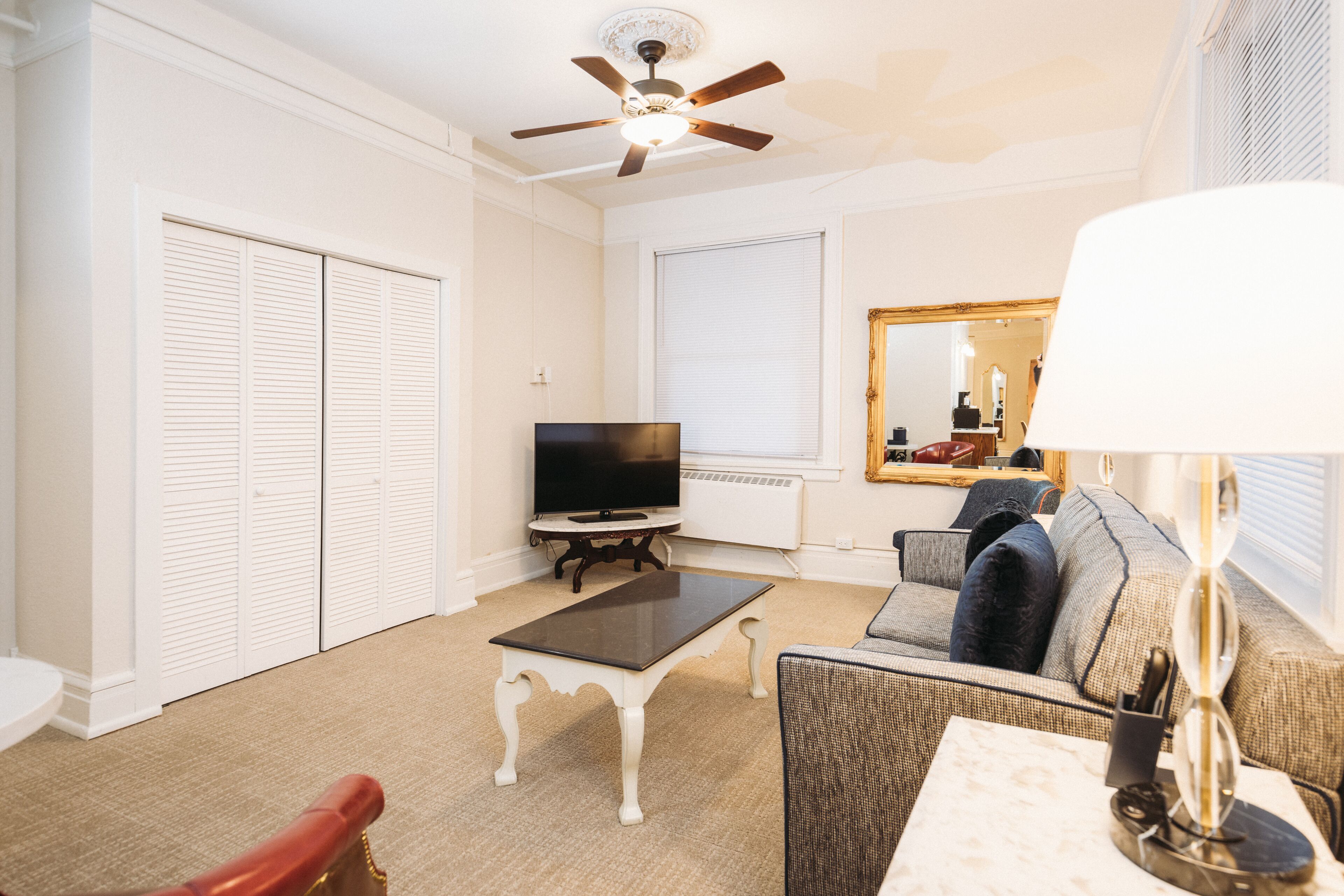 Balcony Suite | Premium bedding, pillowtop beds, desk, laptop workspace