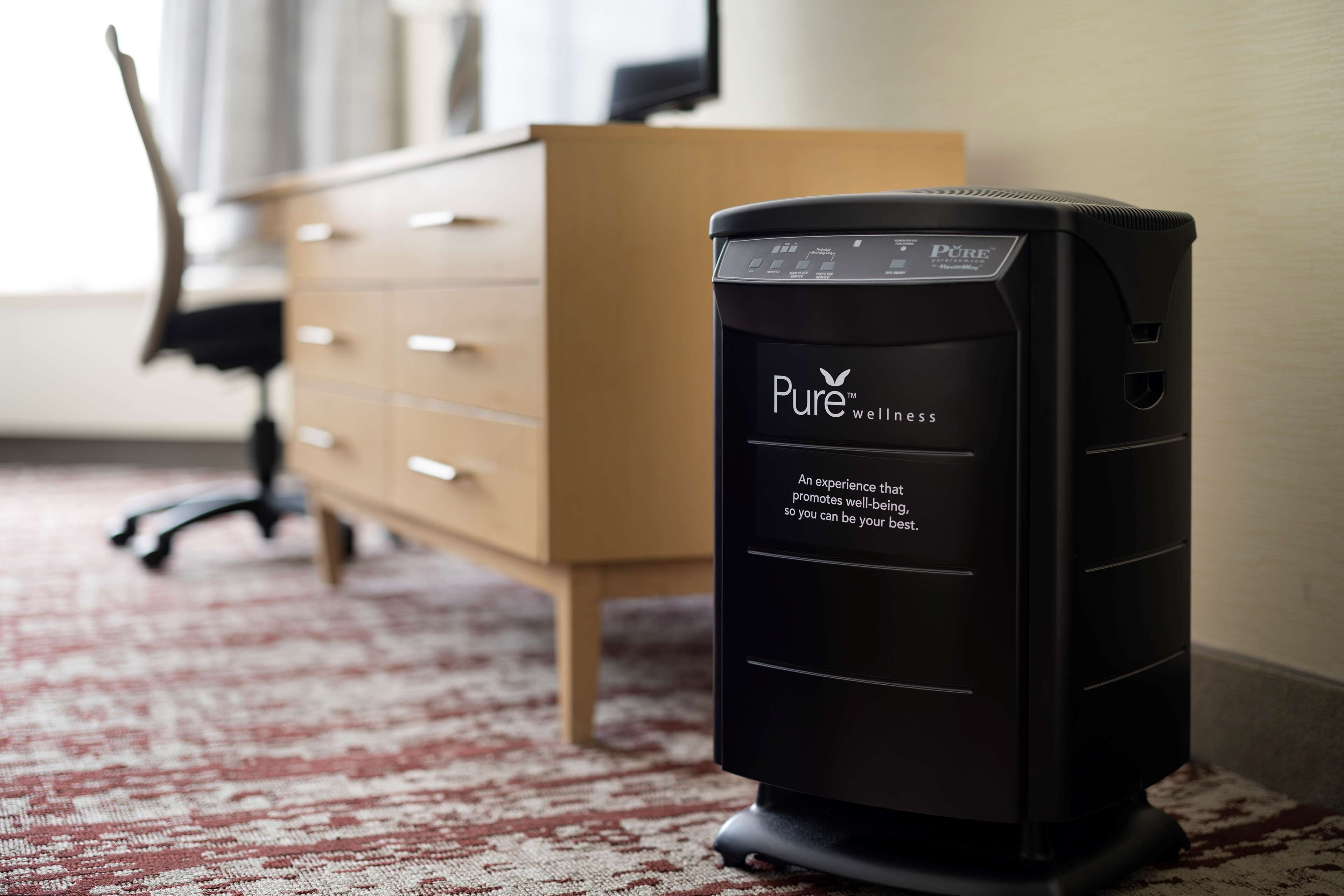 hypo-allergenic bedding, down duvets, in-room safe, desk