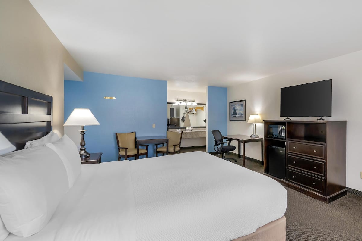 standard room, 1 king bed, non smoking, jetted tub | pillow-top beds, iron/ironing board, rollaway beds, wifi