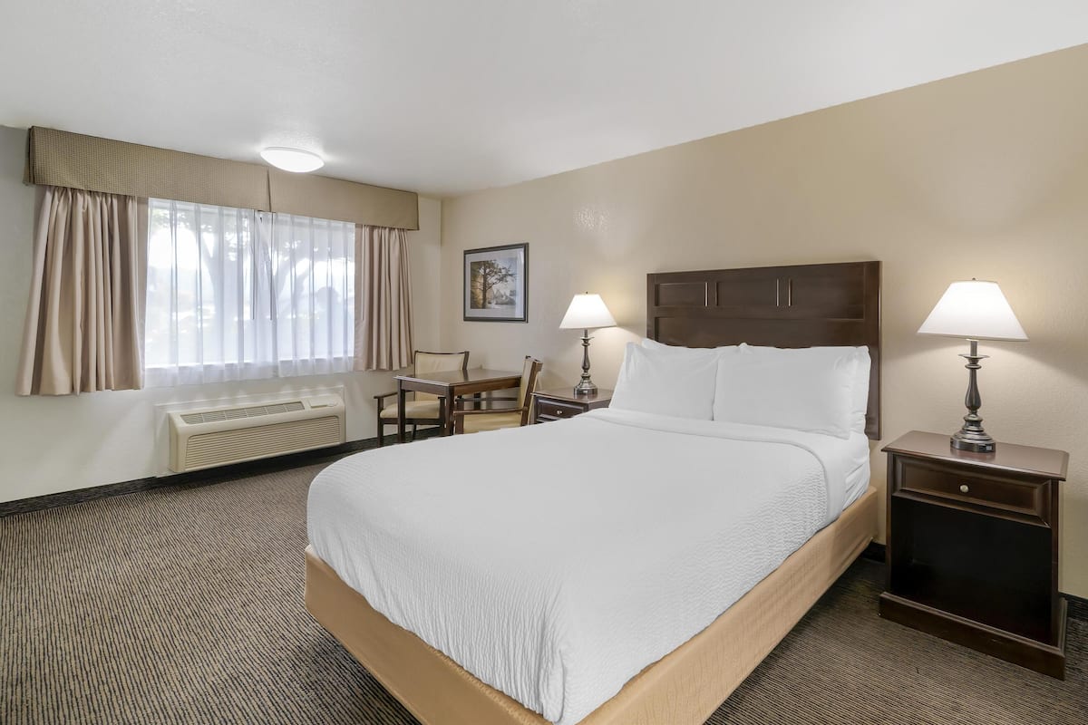 standard room, 1 queen bed, non smoking, refrigerator & microwave | pillow-top beds, iron/ironing board, rollaway beds, wifi