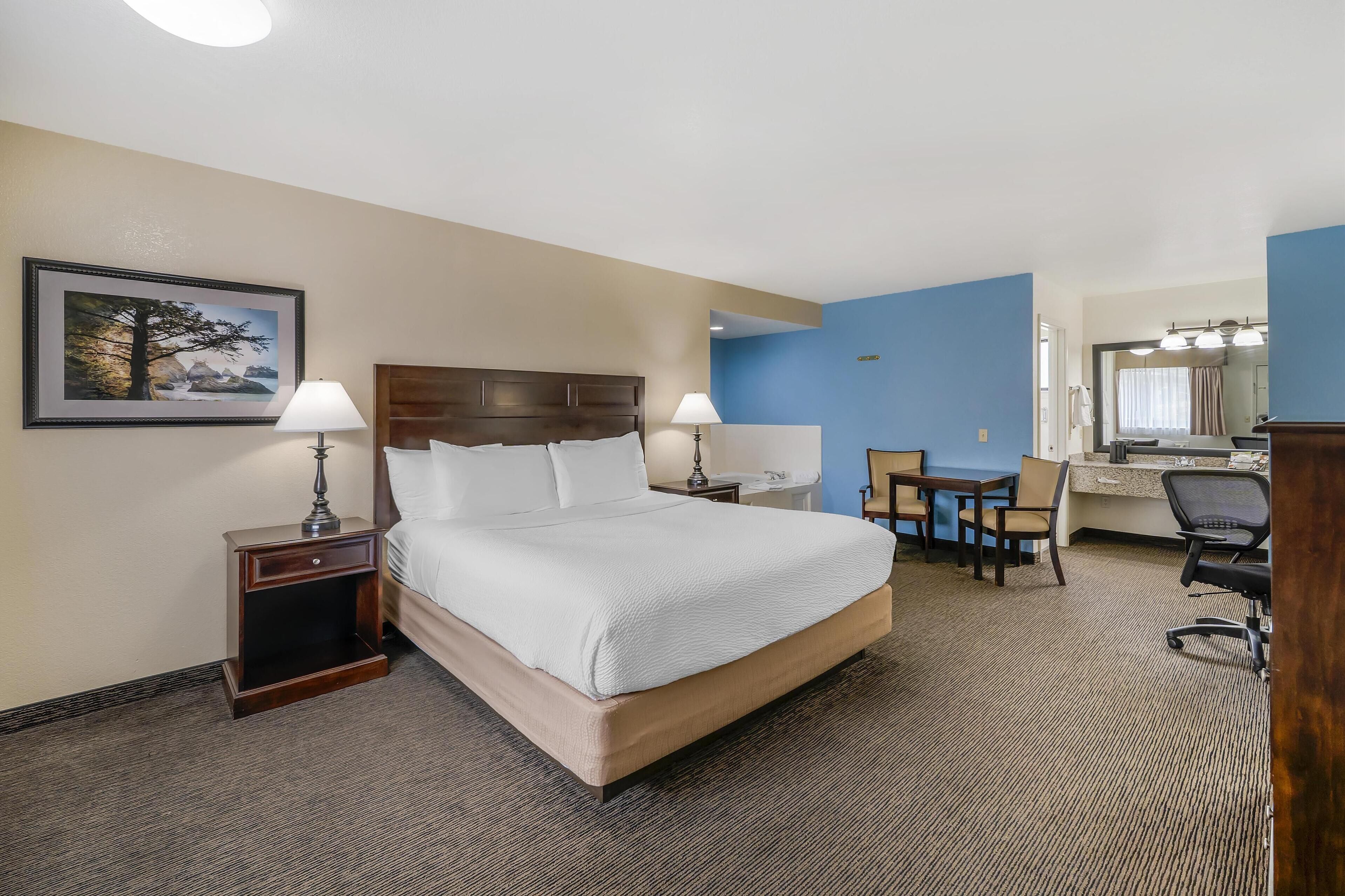 Pillow-top beds, iron/ironing board, rollaway beds, WiFi