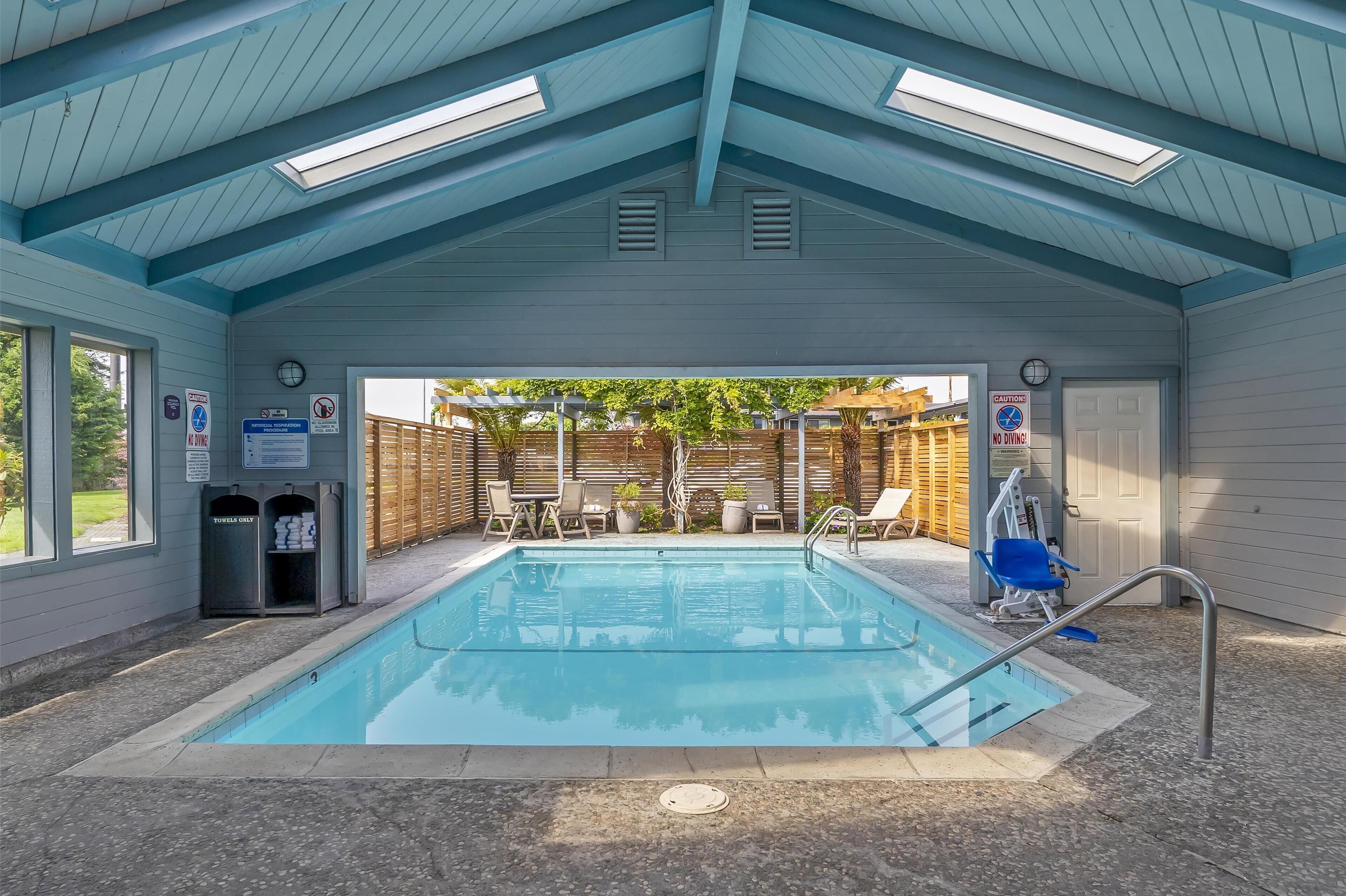 indoor pool, outdoor pool