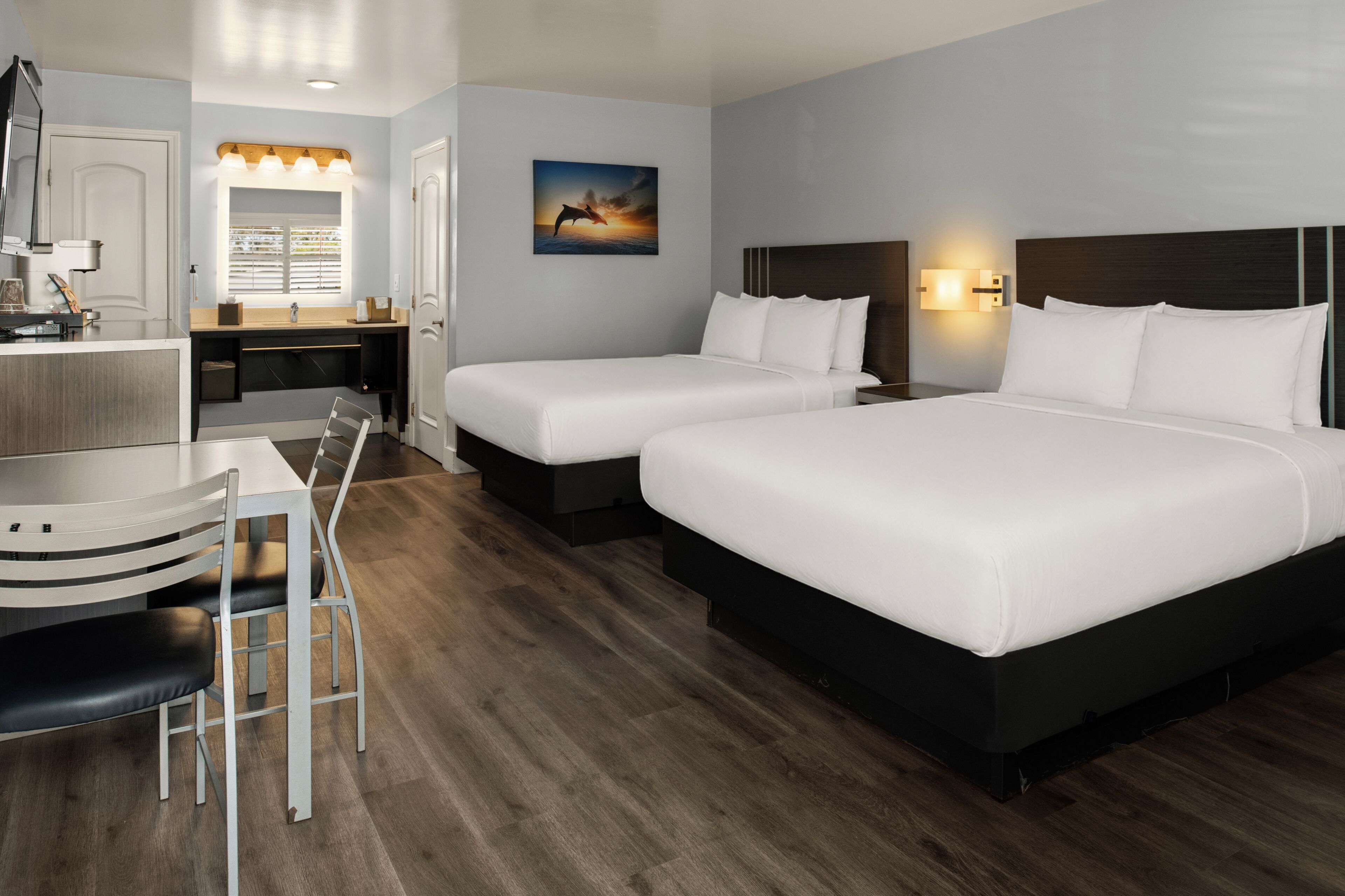 Room, 2 Queen Beds | Premium bedding, desk, iron/ironing board, free WiFi