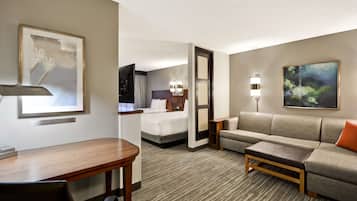 Premium bedding, down comforters, pillowtop beds, in-room safe