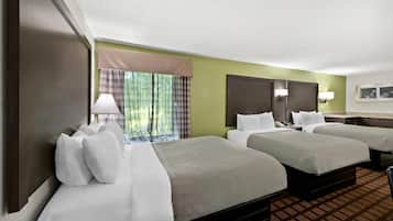 Standard Room, Multiple Beds, Non Smoking | Desk, blackout curtains, iron/ironing board, free cots/infant beds
