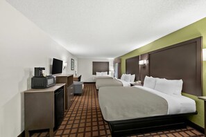 Standard Room, Multiple Beds, Non Smoking | Desk, blackout drapes, iron/ironing board, free cribs/infant beds