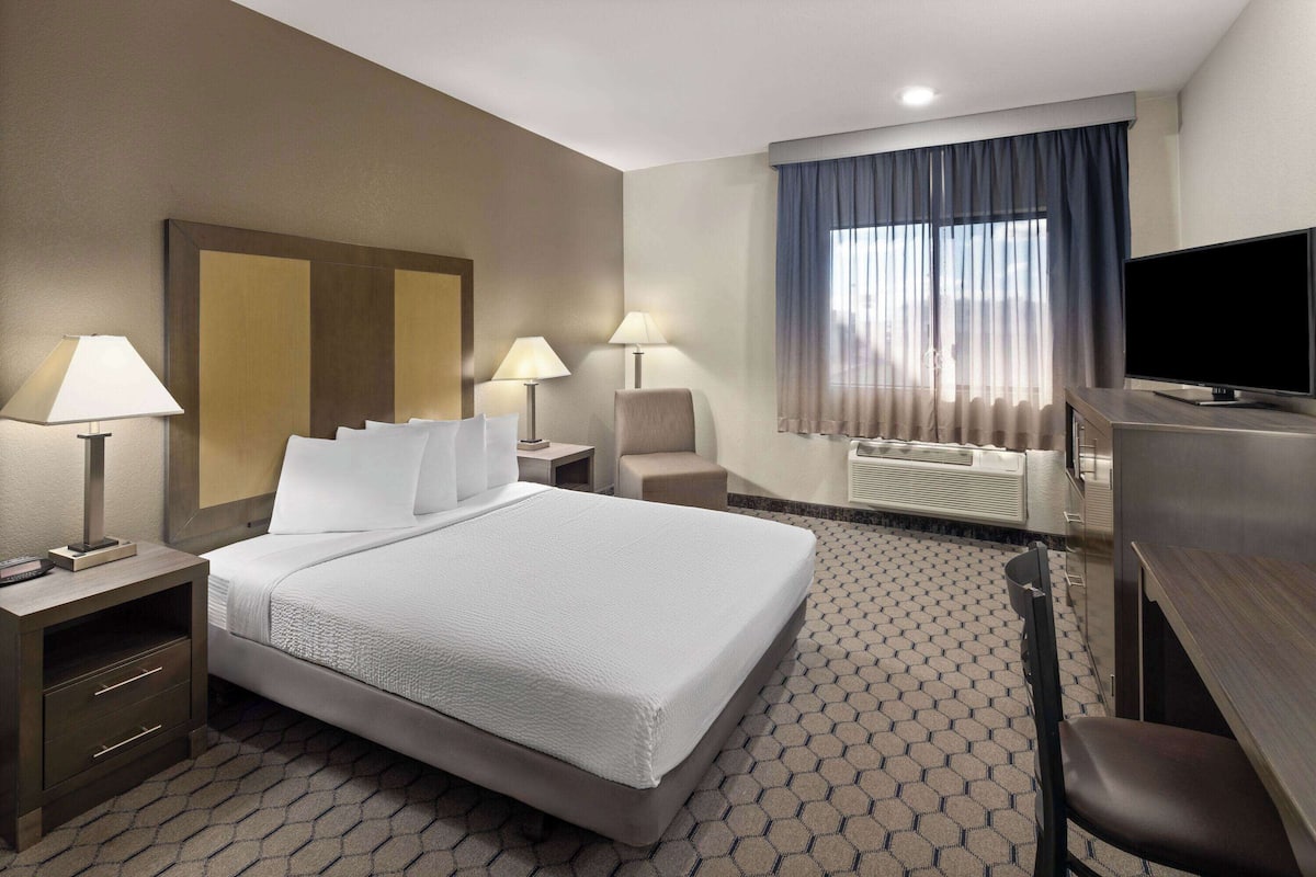 Room, 1 Queen Bed, Accessible, Non Smoking (Mobility, Bathtub) | Pillowtop beds, individually furnished, desk, laptop workspace