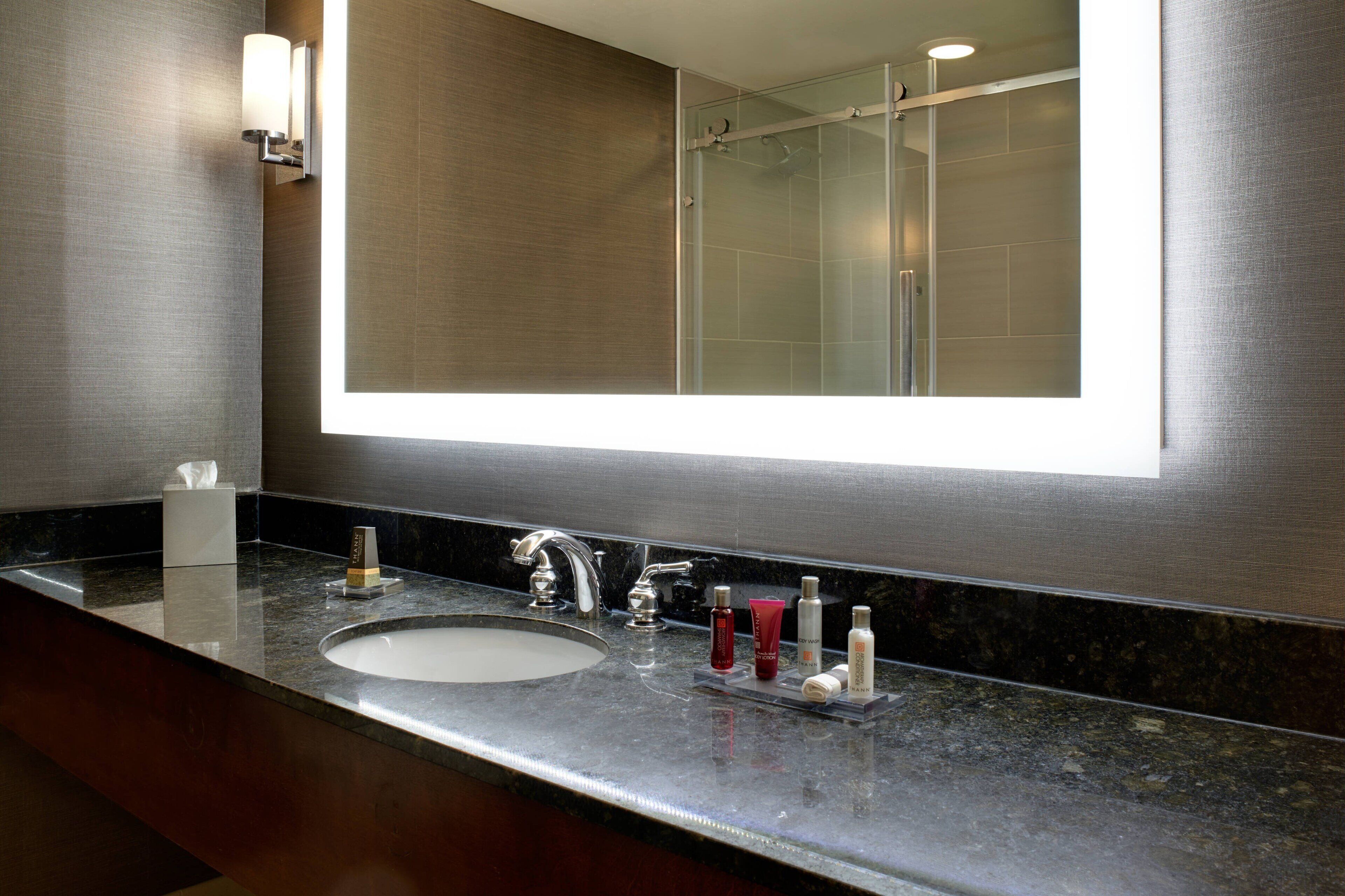 free toiletries, hair dryer, bathrobes, towels