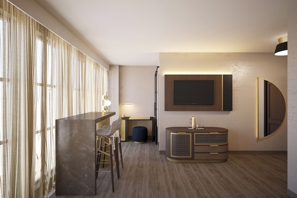 Room, 1 King Bed, Terrace | Premium bedding, pillowtop beds, in-room safe, desk