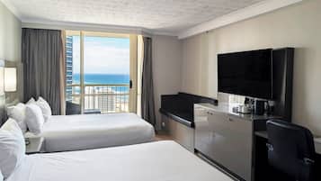 Superior Room, 2 Double Beds, Ocean View | Hypo-allergenic bedding, in-room safe, desk, blackout curtains