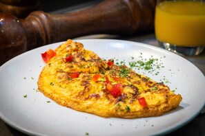 Daily cooked-to-order breakfast for a fee