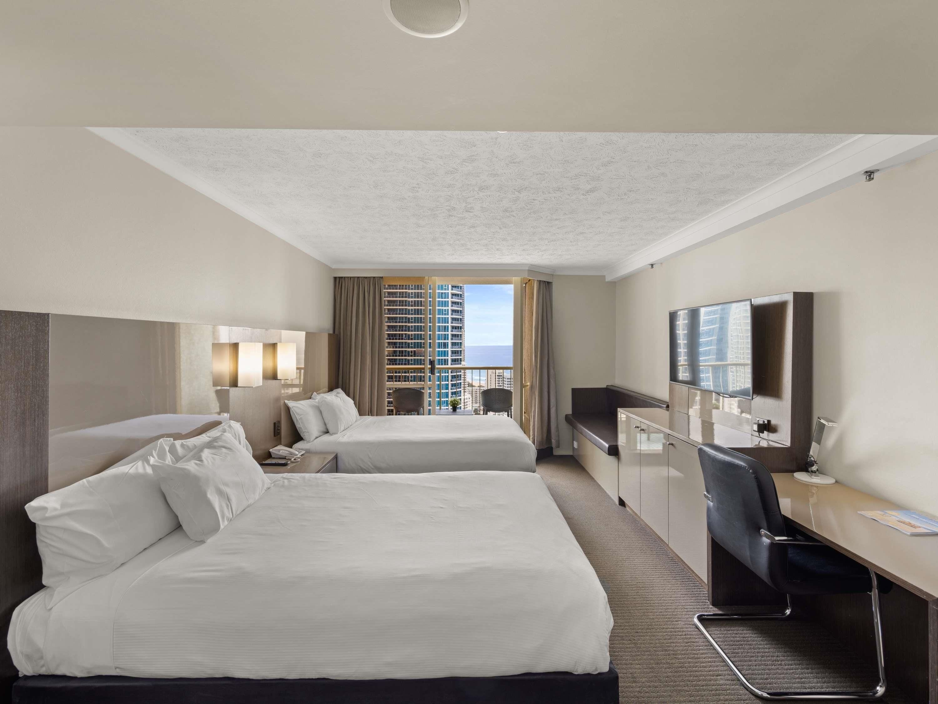 Superior Room, 2 Double Beds, Ocean View | Hypo-allergenic bedding, in-room safe, desk, blackout drapes