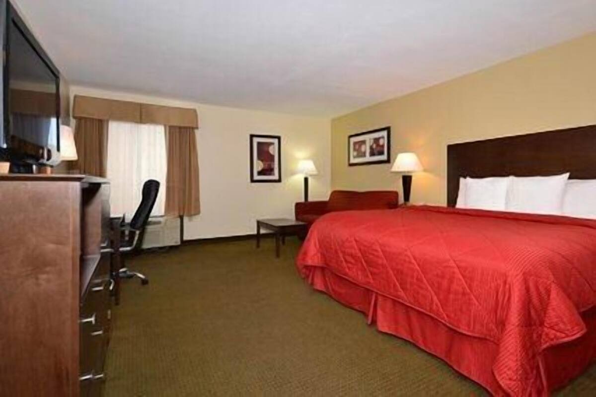 Standard Room, 1 King Bed, Non Smoking | Blackout drapes, soundproofing, iron/ironing board