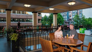 Outdoor banquet area