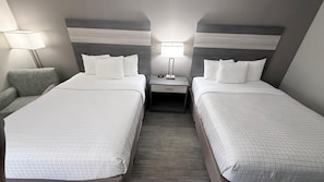 Standard Room, 2 Queen Beds, Non Smoking | Desk, laptop workspace, blackout drapes, soundproofing