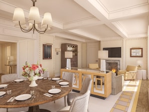 Suite (Greywacke Heritage) | Living area | 55-inch LCD TV with cable channels, TV - The Surrey A Corinthia Hotel (New York)