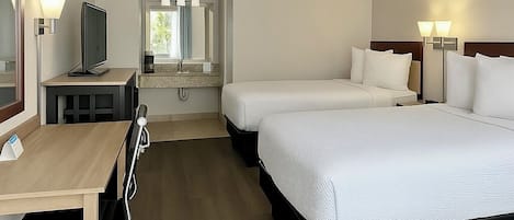 Double Room, 2 Double Beds | Desk, iron/ironing board, free cribs/infant beds, free WiFi