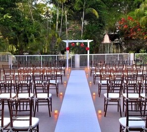 Outdoor wedding area