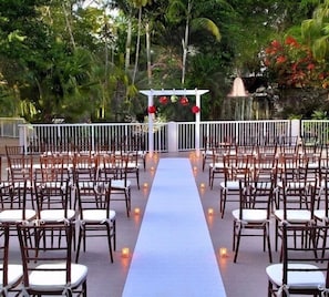 Outdoor wedding area