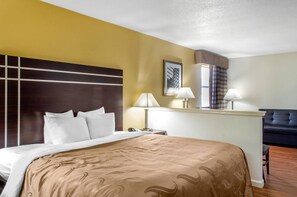 Suite, 1 King Bed, Non Smoking | Premium bedding, desk, blackout drapes, iron/ironing board