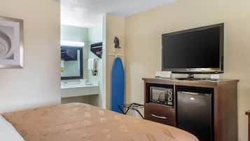 1 soveværelse, premium-sengetøj, skrivebord, mørklægningsgardiner