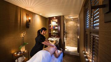 Hot tub, steam room, body treatments, Swedish massages, body wraps