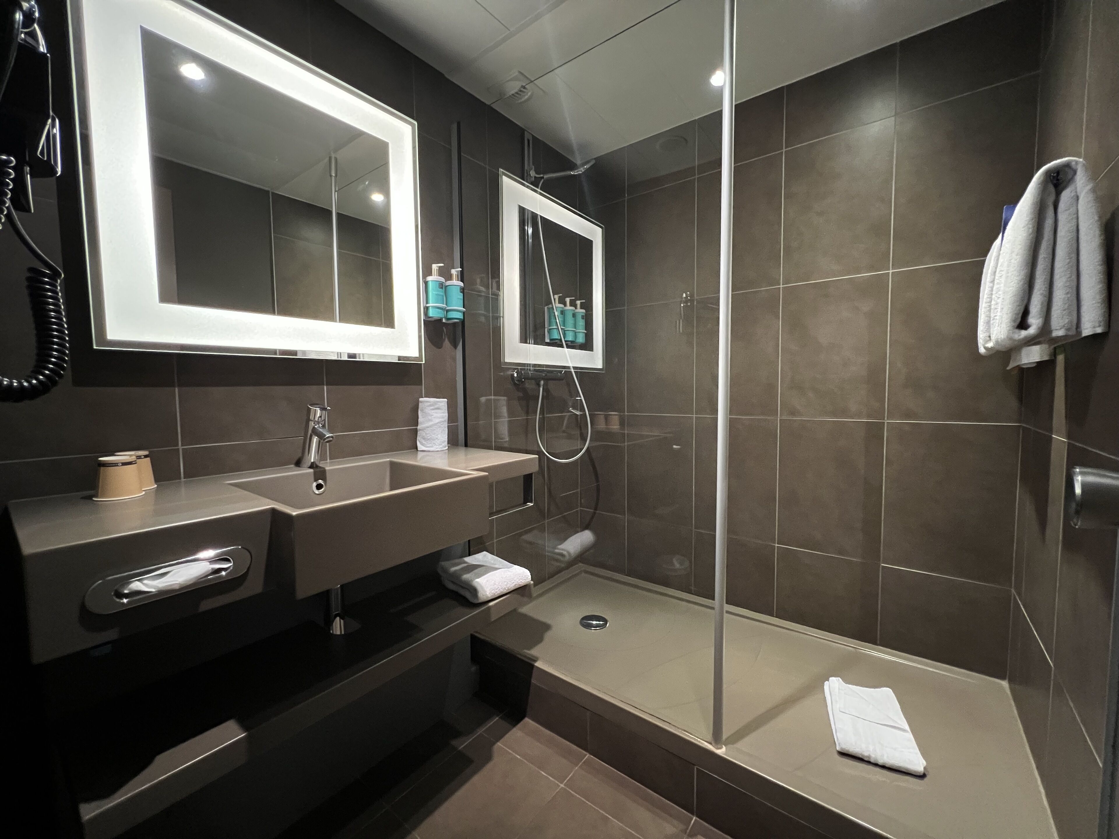 classic room, 1 double bed with sofa bed | bathroom | eco-friendly toiletries, hair dryer, towels