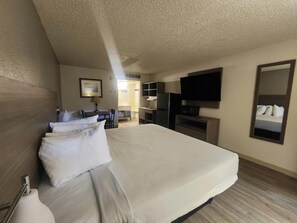 Blackout drapes, iron/ironing board, free WiFi, bed sheets