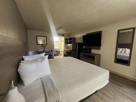 Blackout curtains, iron/ironing board, free WiFi, bed sheets