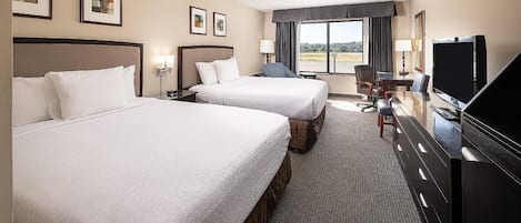 Premium bedding, pillowtop beds, in-room safe, desk