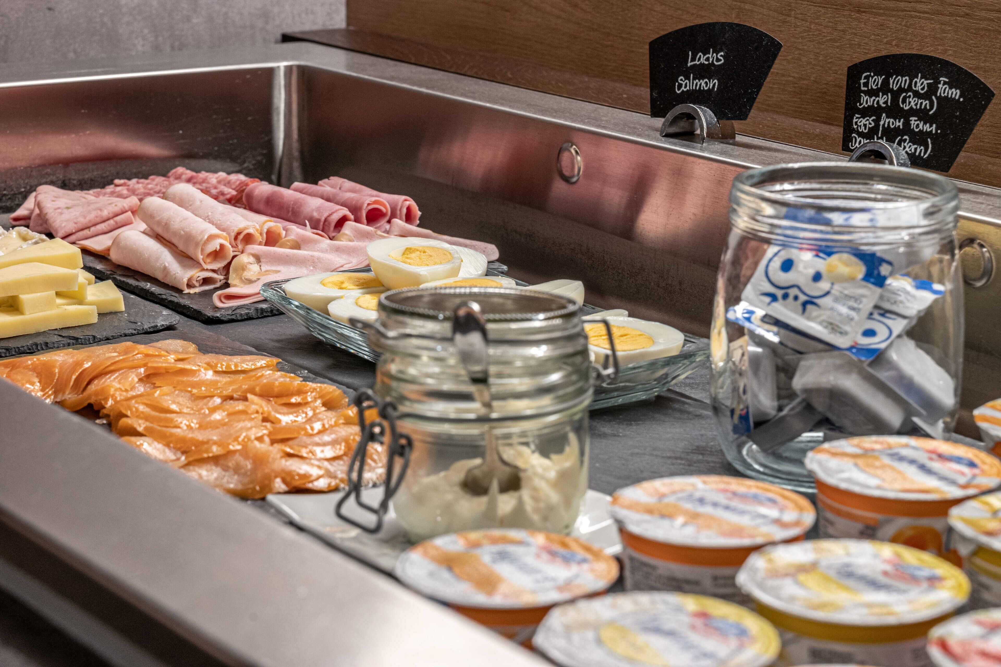 daily buffet breakfast (chf 22 per person)