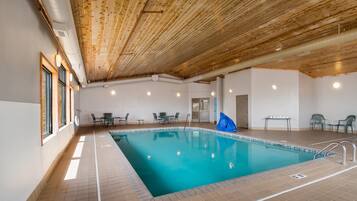 Indoor pool, open 8:00 AM to 11:00 PM, sun loungers