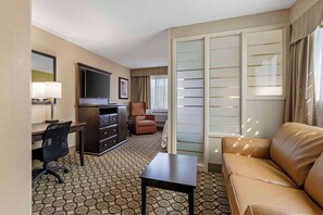 Standard Room, 1 King Bed, Refrigerator & Microwave, Corner (Queen sofabed) | Desk, laptop workspace, iron/ironing board, WiFi