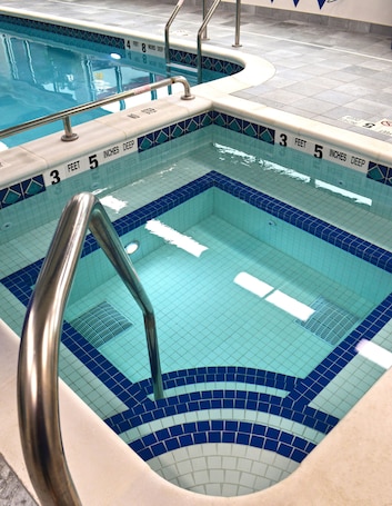 Indoor pool, open 7:00 AM to 10:00 PM, sun loungers
