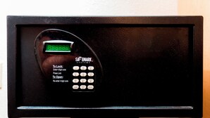 A digital lock system with a keypad and a display. - Red Roof Inn Chesapeake Conference Center (Chesapeake)