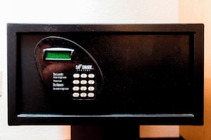 A digital lock system with a keypad and a display. - Red Roof Inn Chesapeake Conference Center (Chesapeake)