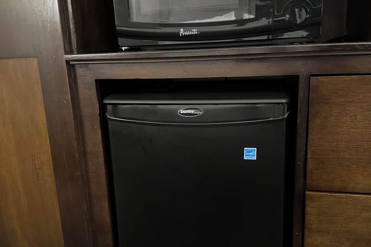 room, multiple beds, refrigerator & microwave | mini fridge