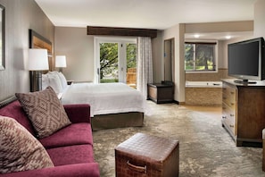 Suite, 1 King Bed, Bathtub | Living area | 37-inch LCD TV with premium TV channels, TV, pay films