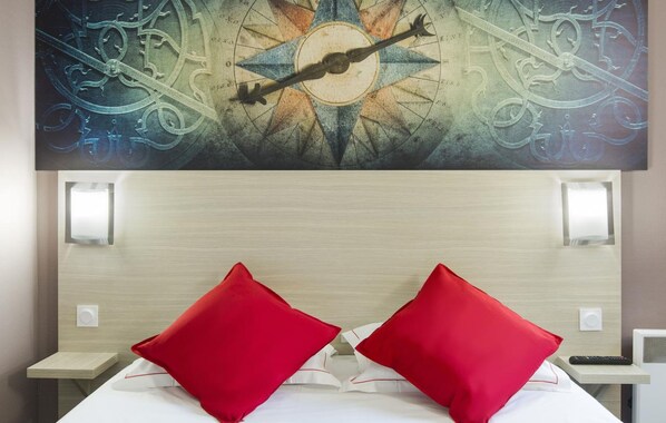 Premium bedding, desk, blackout curtains, soundproofing