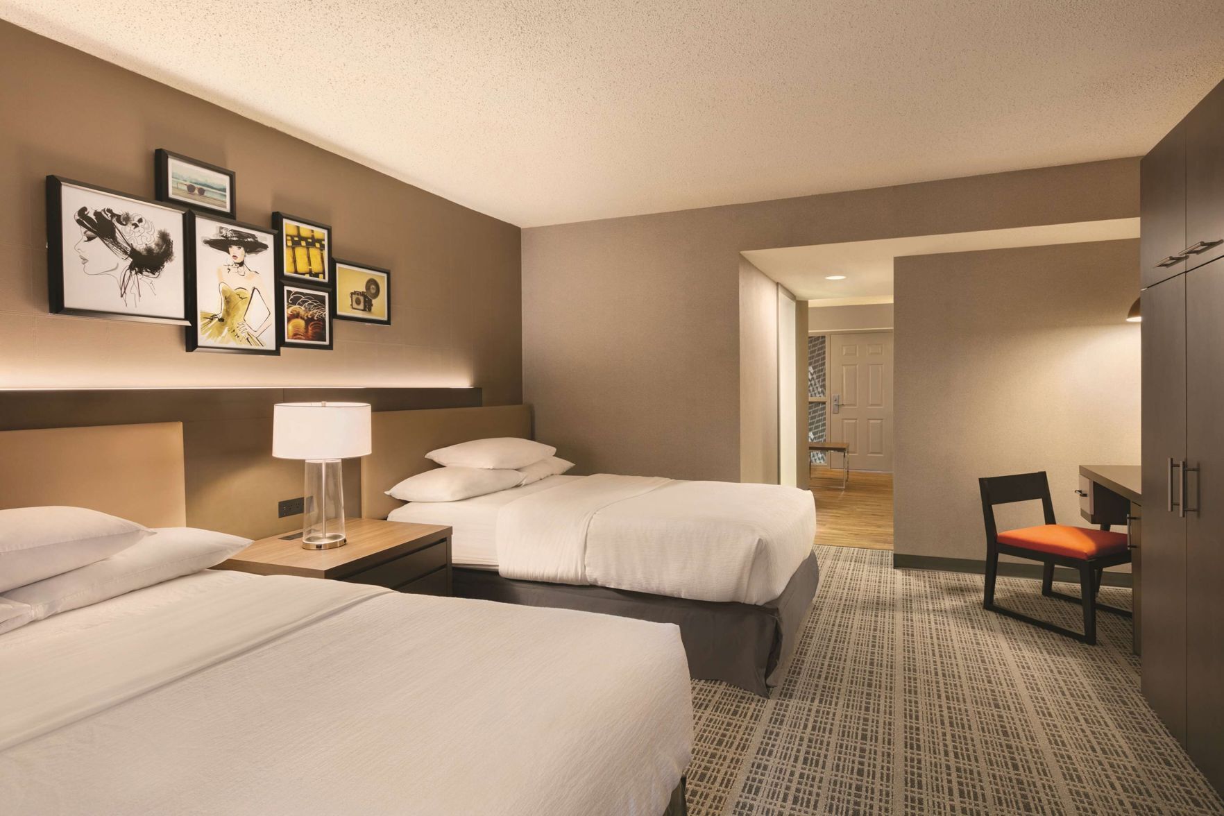 In-room safe, desk, laptop workspace, iron/ironing board