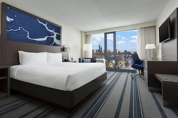 In-room safe, desk, iron/ironing board, free cribs/infant beds at Courtyard by Marriott Boston-Cambridge