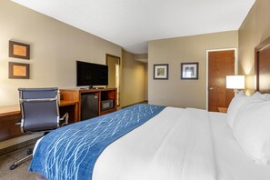 Room, 1 King Bed, Accessible, Non Smoking | Premium bedding, pillowtop beds, desk, blackout drapes