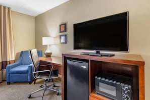 Chambre, 1 trÚs grand lit, accessible aux personnes à mobilité réduite, non-fumeur | Literie de qualité, lit avec matelas à plateau-coussin, bureau