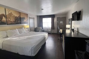 Desk, free WiFi, bed sheets, alarm clocks