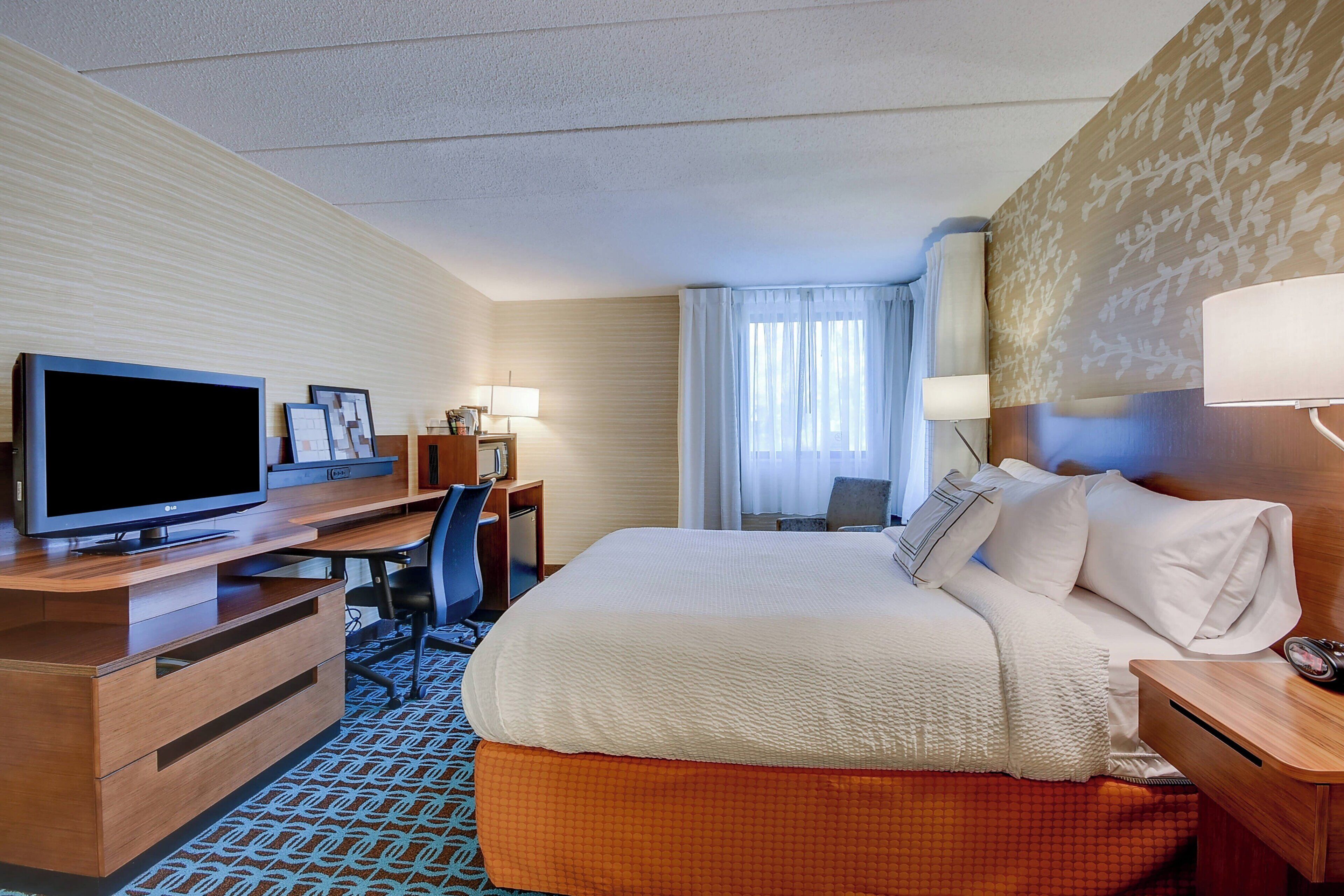 in-room safe, desk, blackout curtains, iron/ironing board