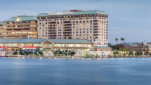 A large hotel with multiple floors and a prominent "WESTIN" sign. - Westin Tampa Downtown Waterside (Tampa)